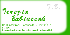 terezia babincsak business card